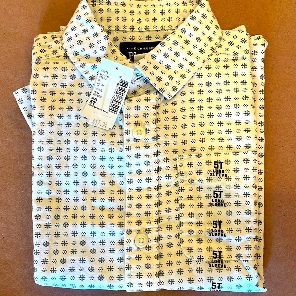 NWT button up boys dress shirt